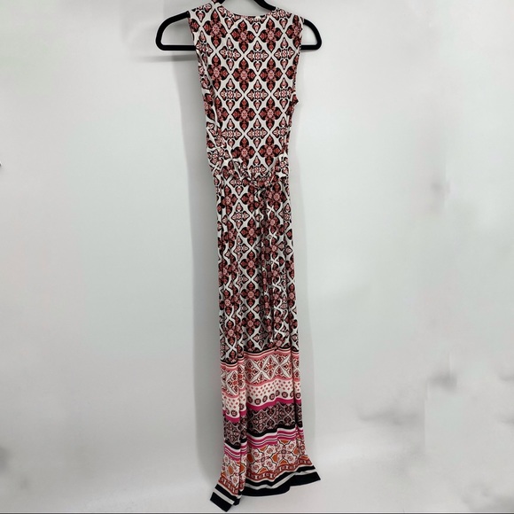 White House Black Market  Twist Detail Printed Knit Maxi Dress Size Small - Picture 9 of 11